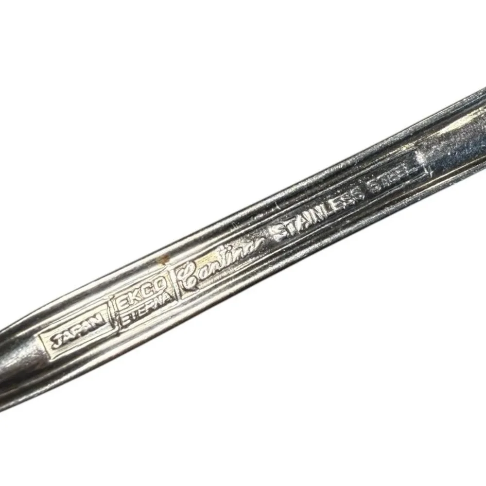 Ekco Eterna Cantina Iced Tea‎ Spoons 3 Stainless Steel Japan Vintage Long Handle